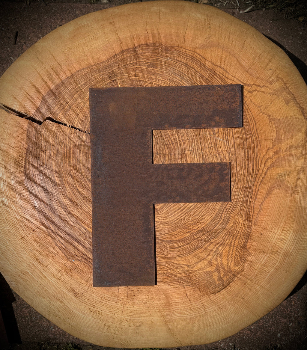 5 inch Fat Font Rusty Metal Letters A-Z 0-9