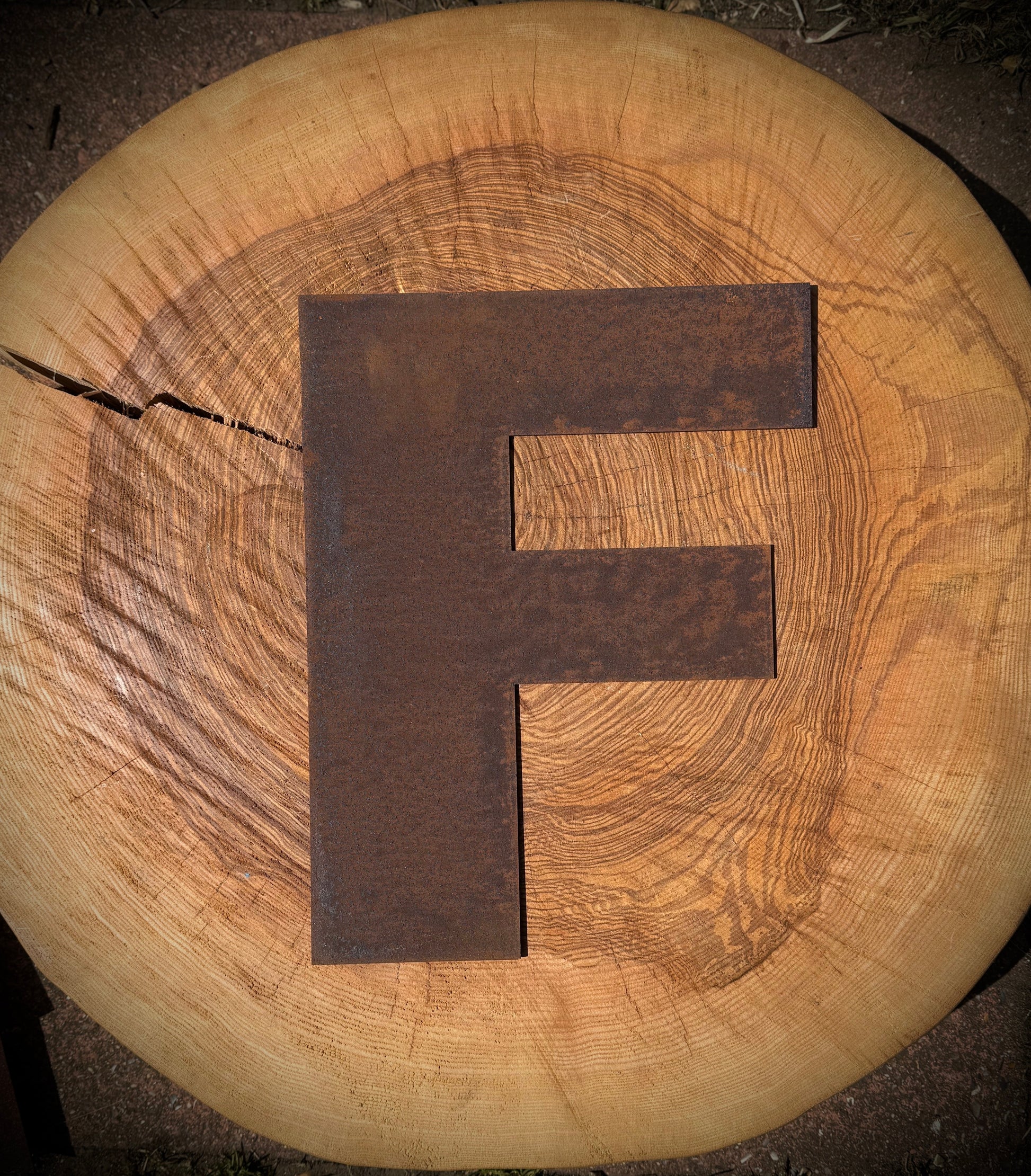 5 inch Fat Font Rusty Metal Letters A-Z 0-9