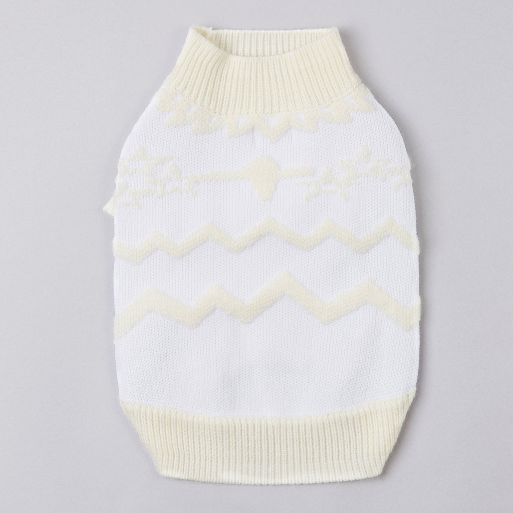 Textured Zig Zag Jumper in Dark Green and White