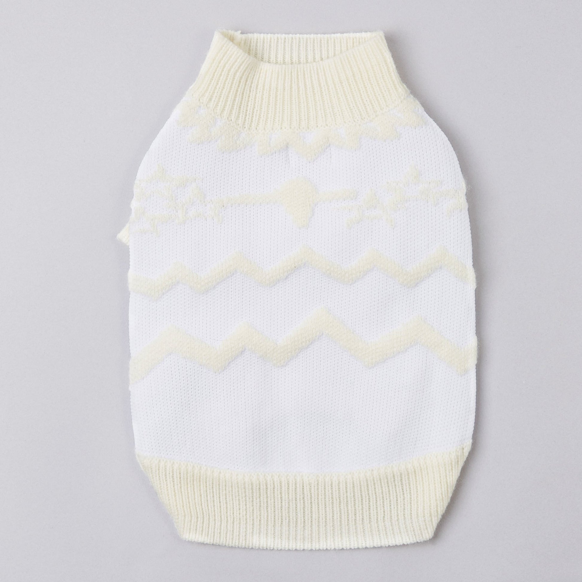 Textured Zig Zag Jumper in Dark Green and White