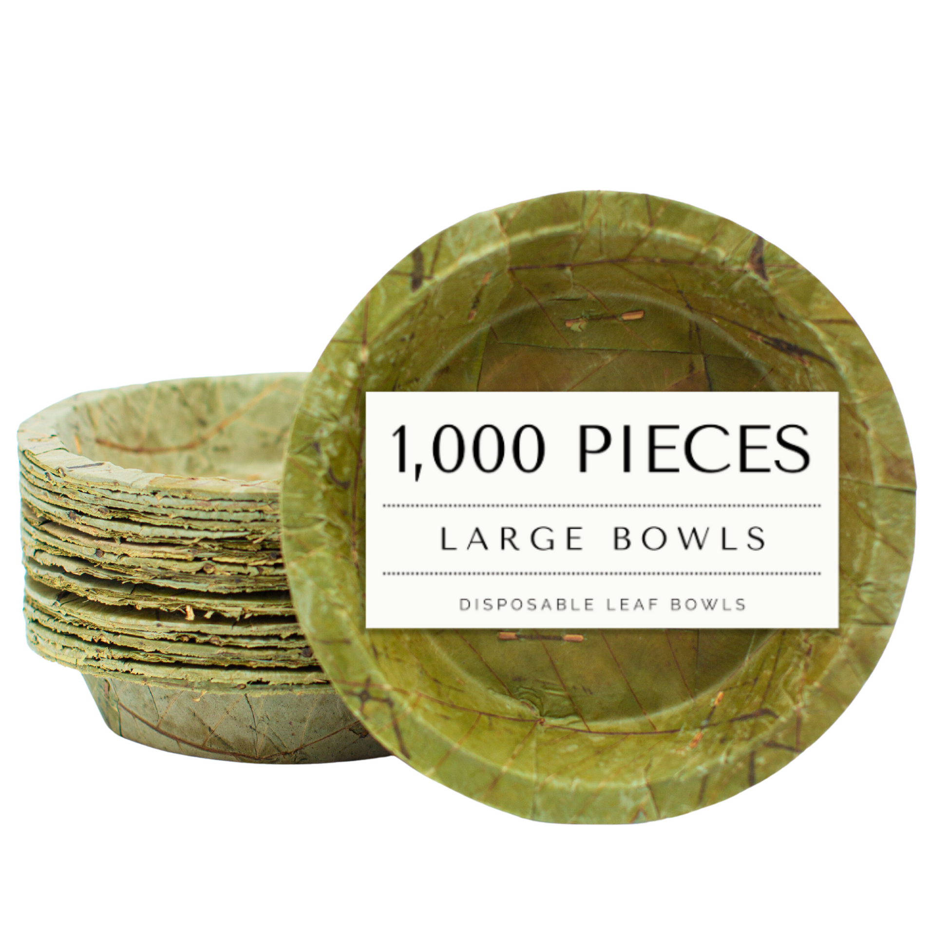 Large Natural Leaf Bowls 19cm Pack of 20