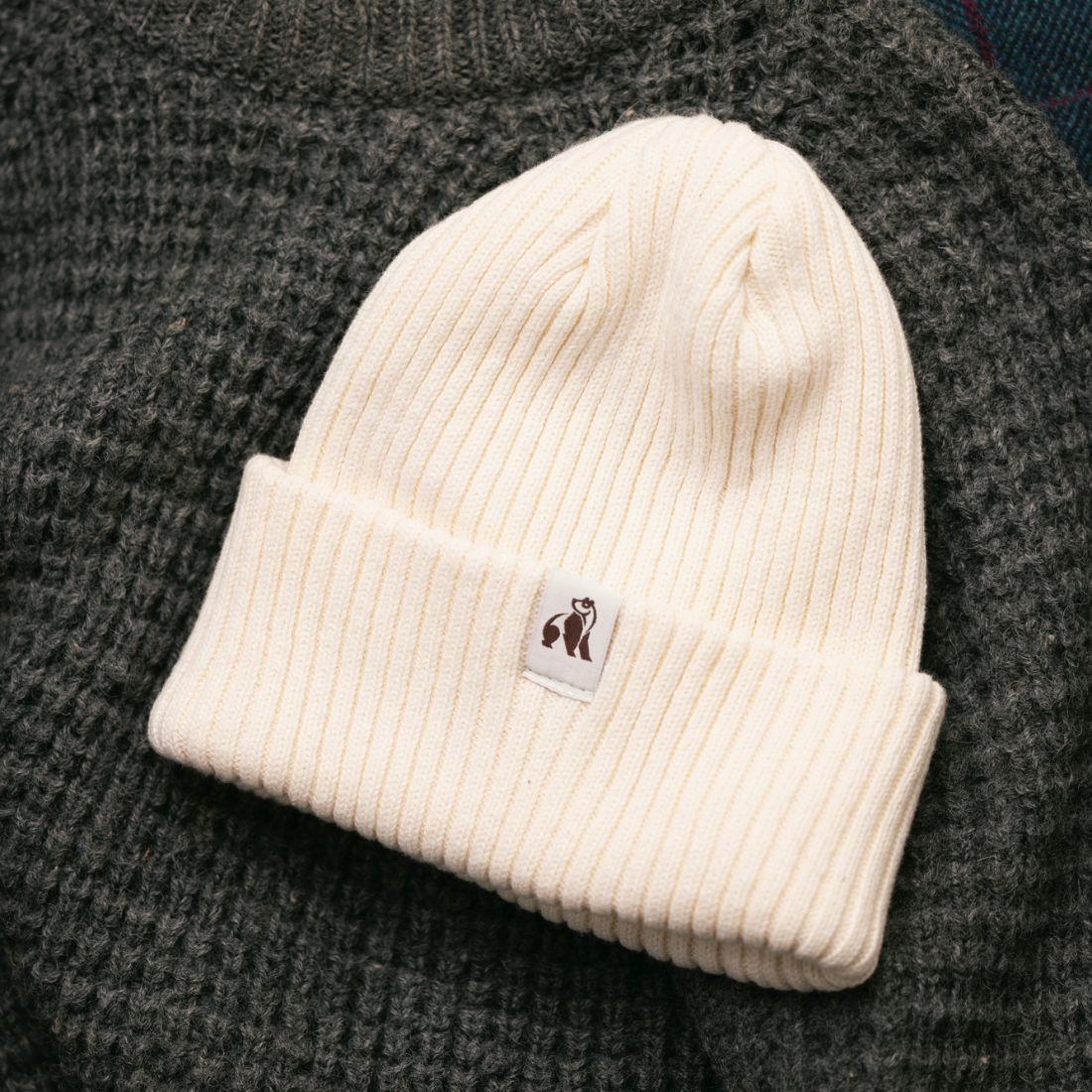 Organic Cotton Beanie in Cream