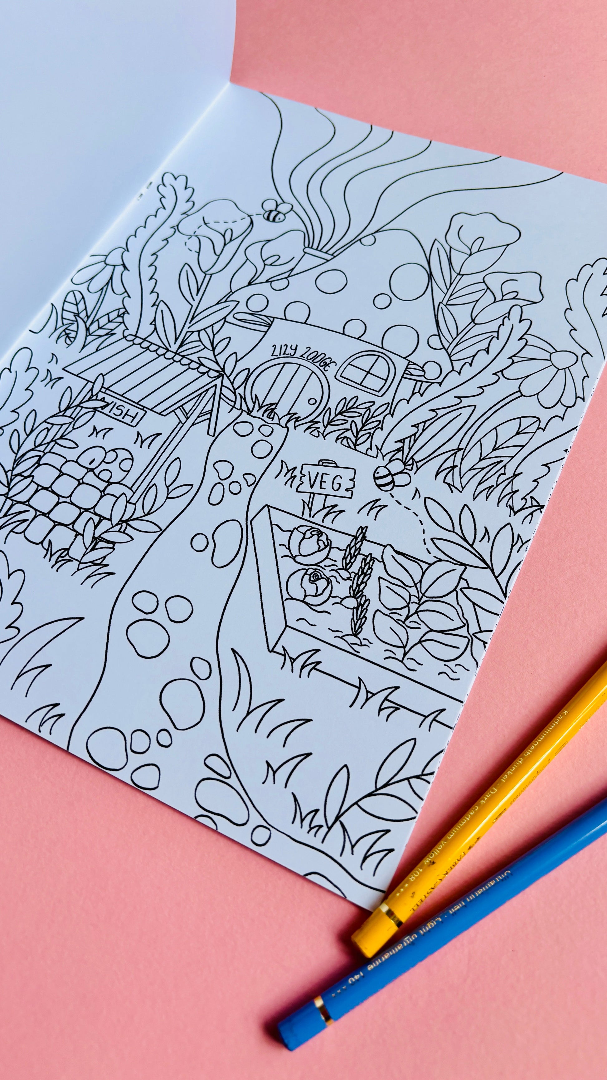Fairy Tiny Homes Fantasy Colouring Book for Adults and Kids