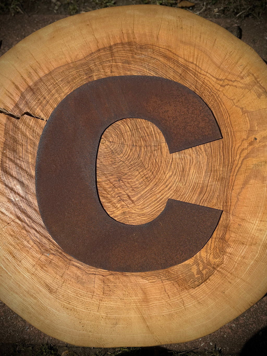 12 Inch Rusty Metal Letters A-Z 0-9