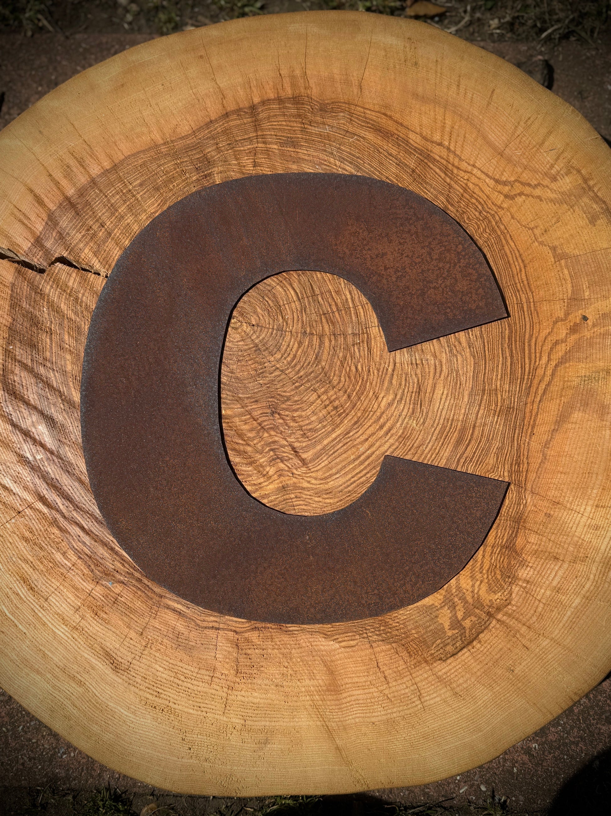 12 Inch Rusty Metal Letters A-Z 0-9