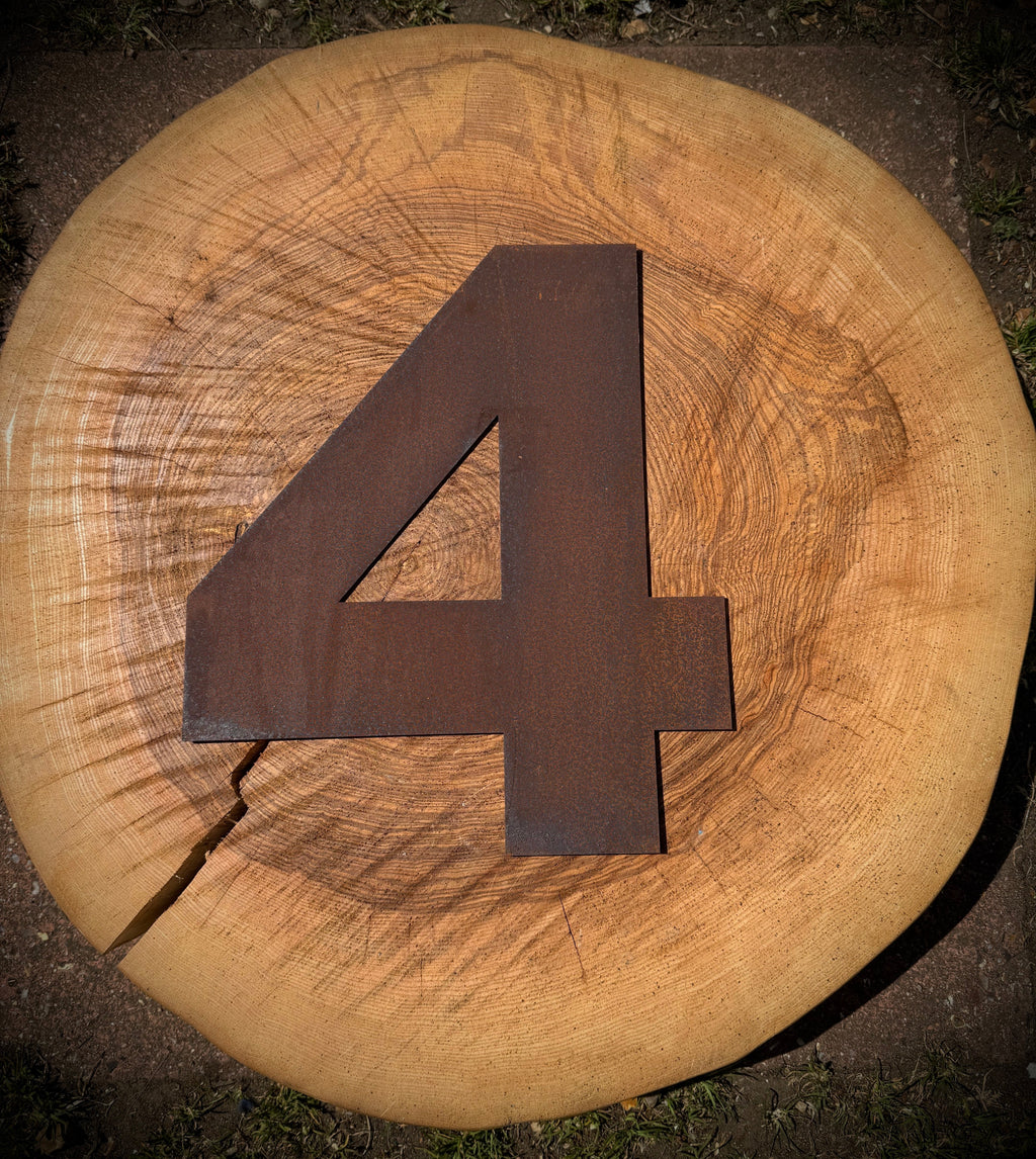 12 Inch Rusty Metal Letters A-Z 0-9