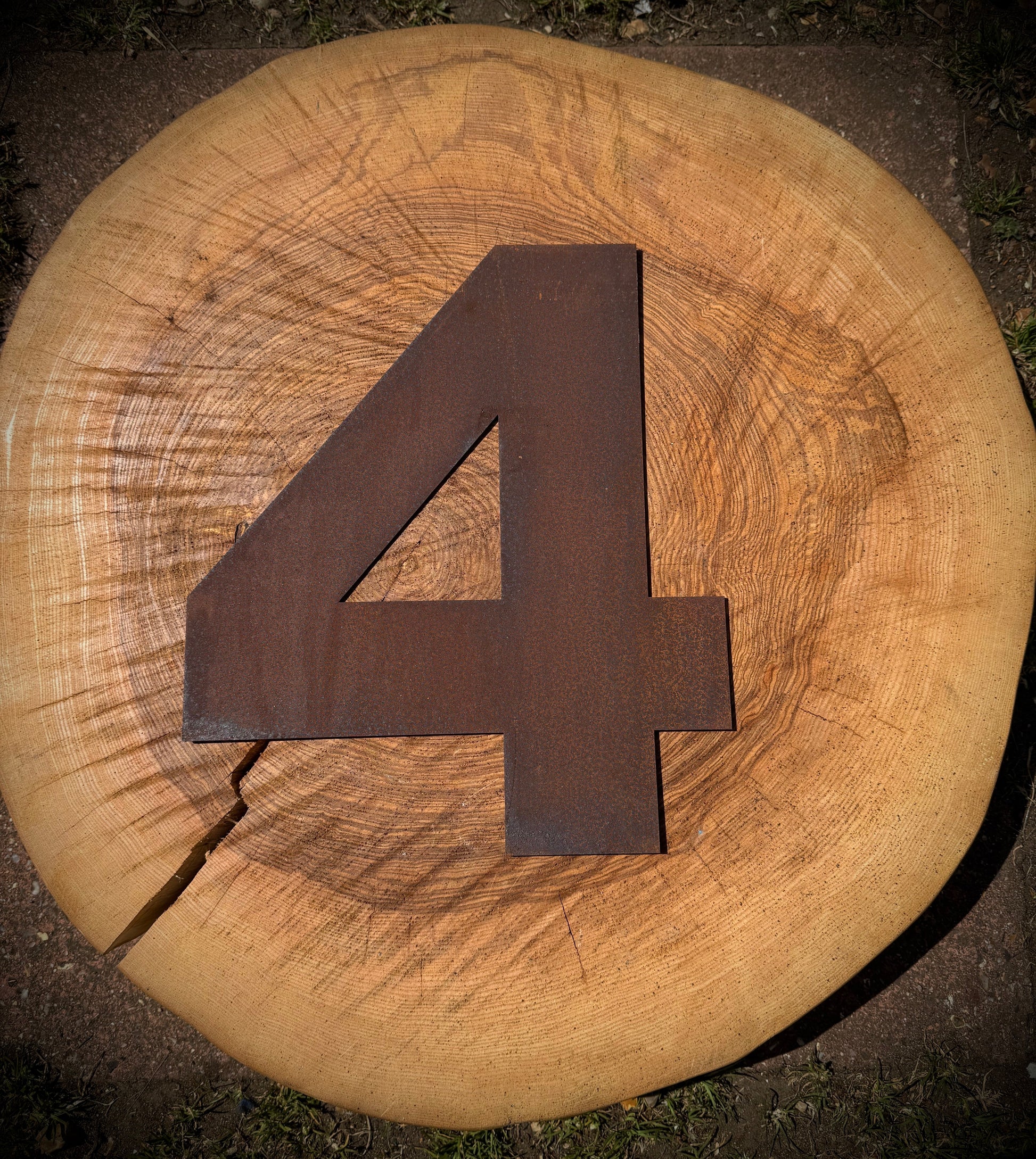 12 Inch Rusty Metal Letters A-Z 0-9