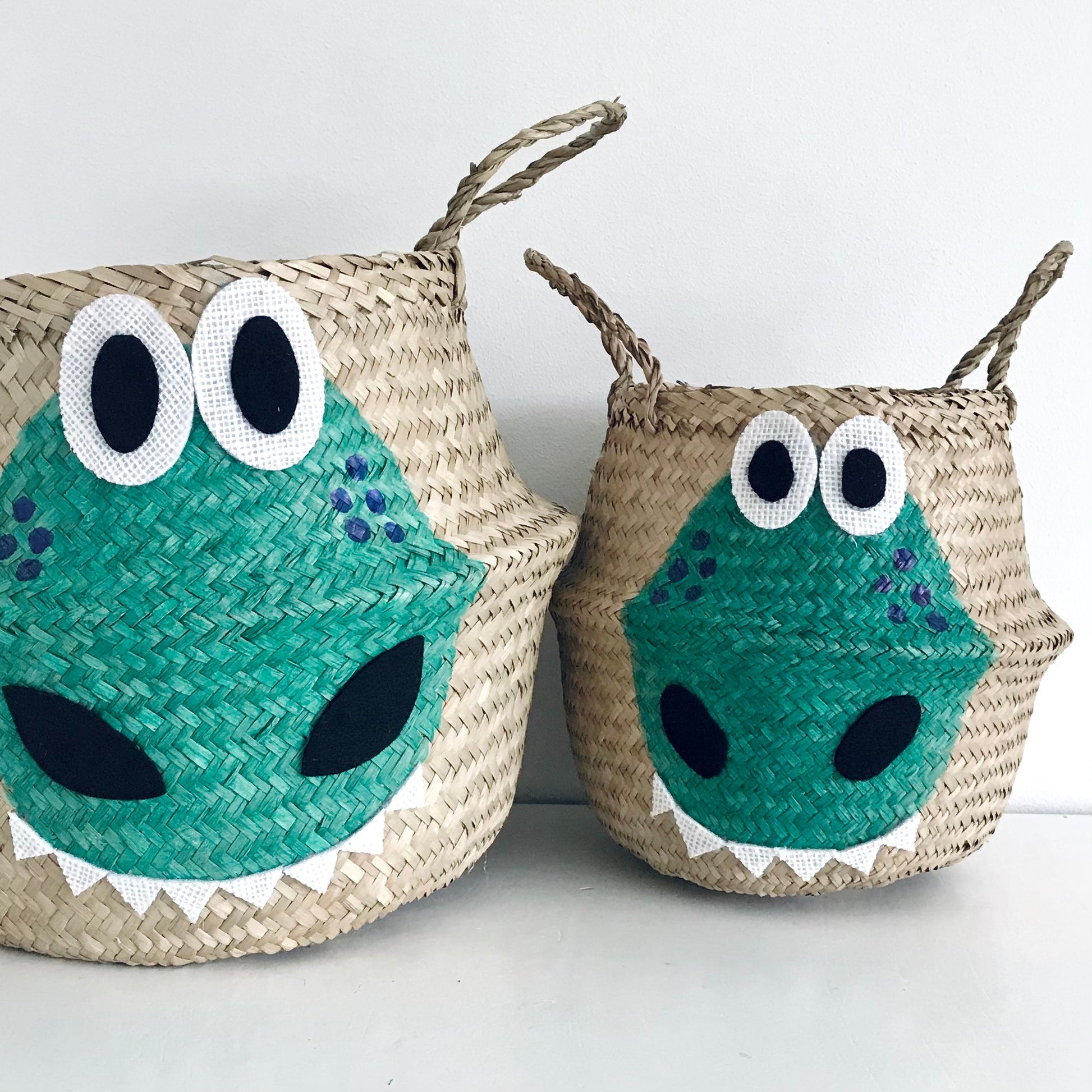 Green Dinosaur Basket - Small