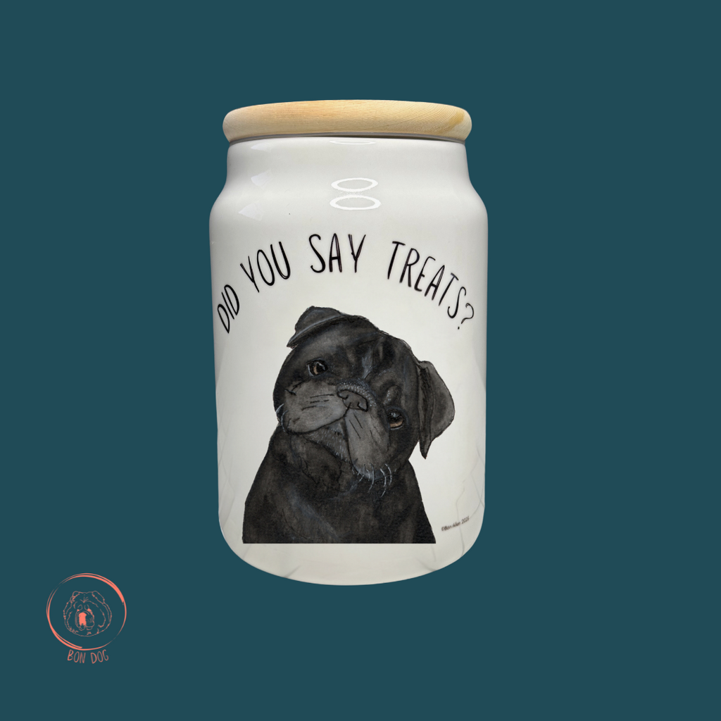 Ceramic Treat Jar for Pugs