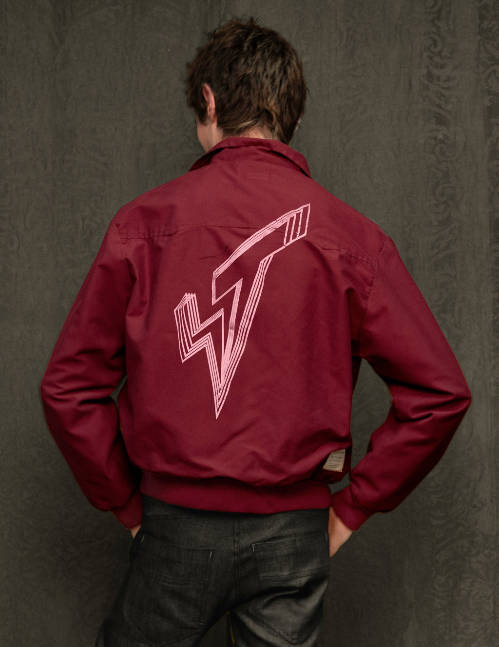 Classic Burgundy Harrington Jacket