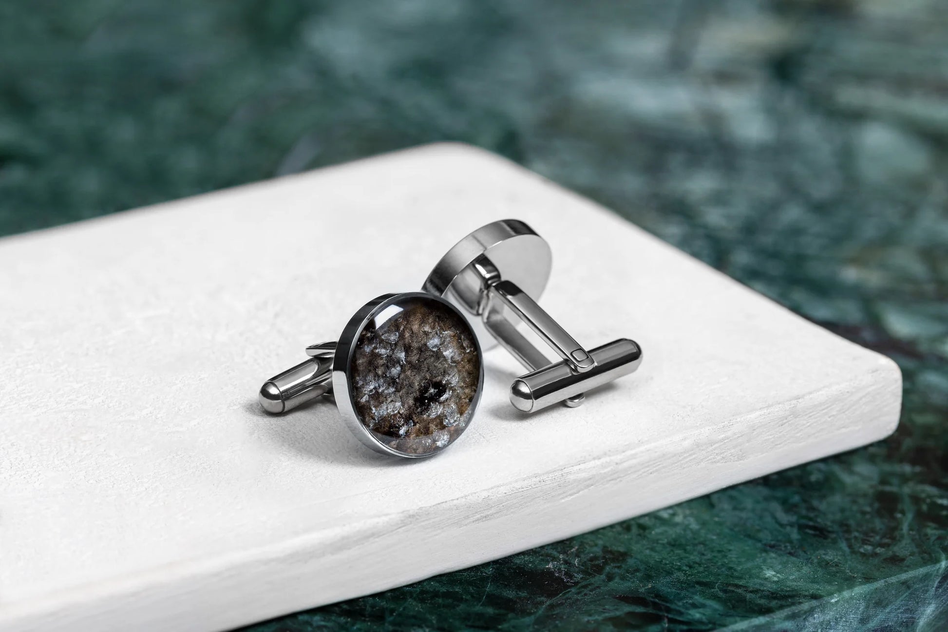 Eherüs Brown Trout Leather Cufflinks – Unique & Ethical by Eherüs at www.brixbailey.com