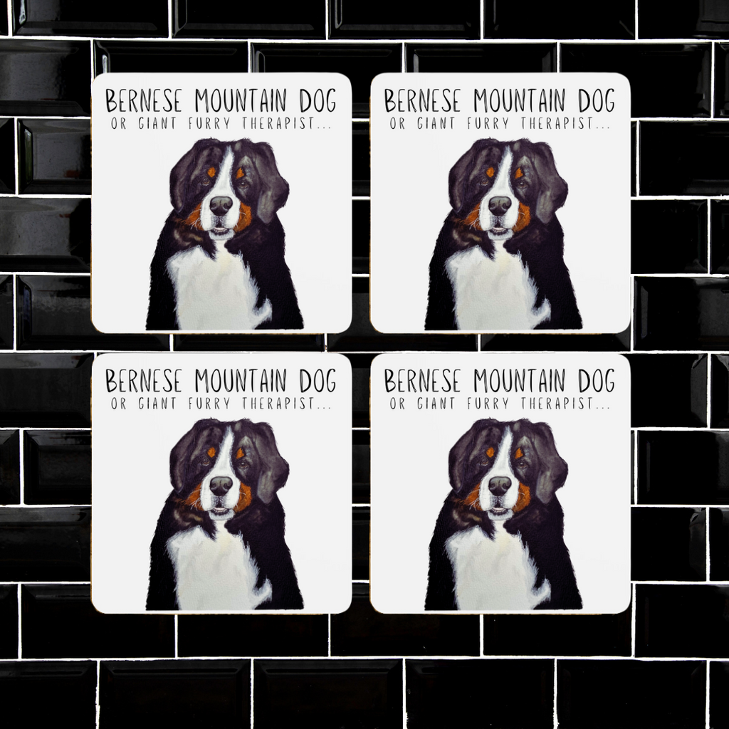 Set of 4 Giant Furry Therapist Coasters with Big Dog Energy
