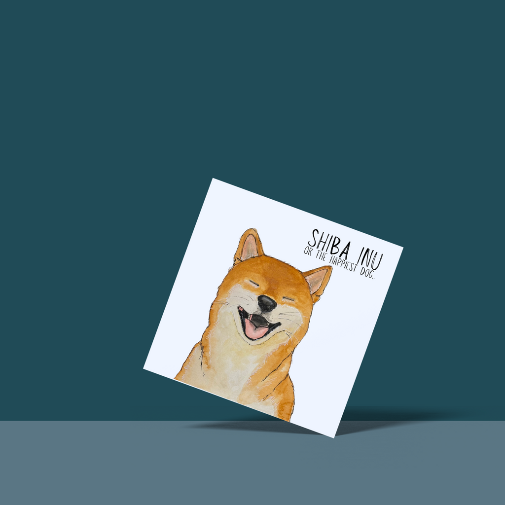 Shiba Inu Birthday Greeting Card with Sass and Escape Artist Energy