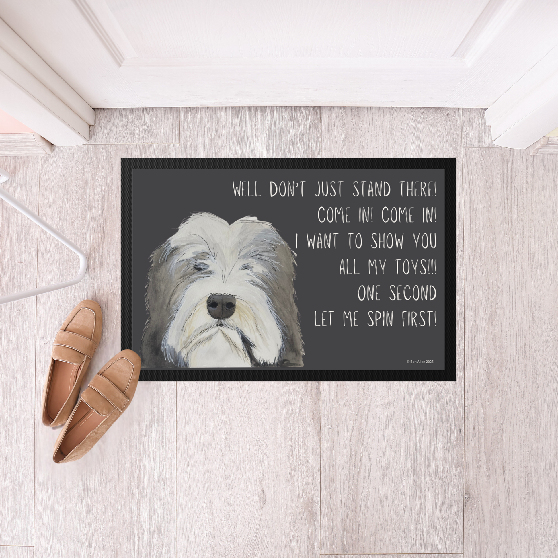 Bearded Collie Doormat Welcome Mat