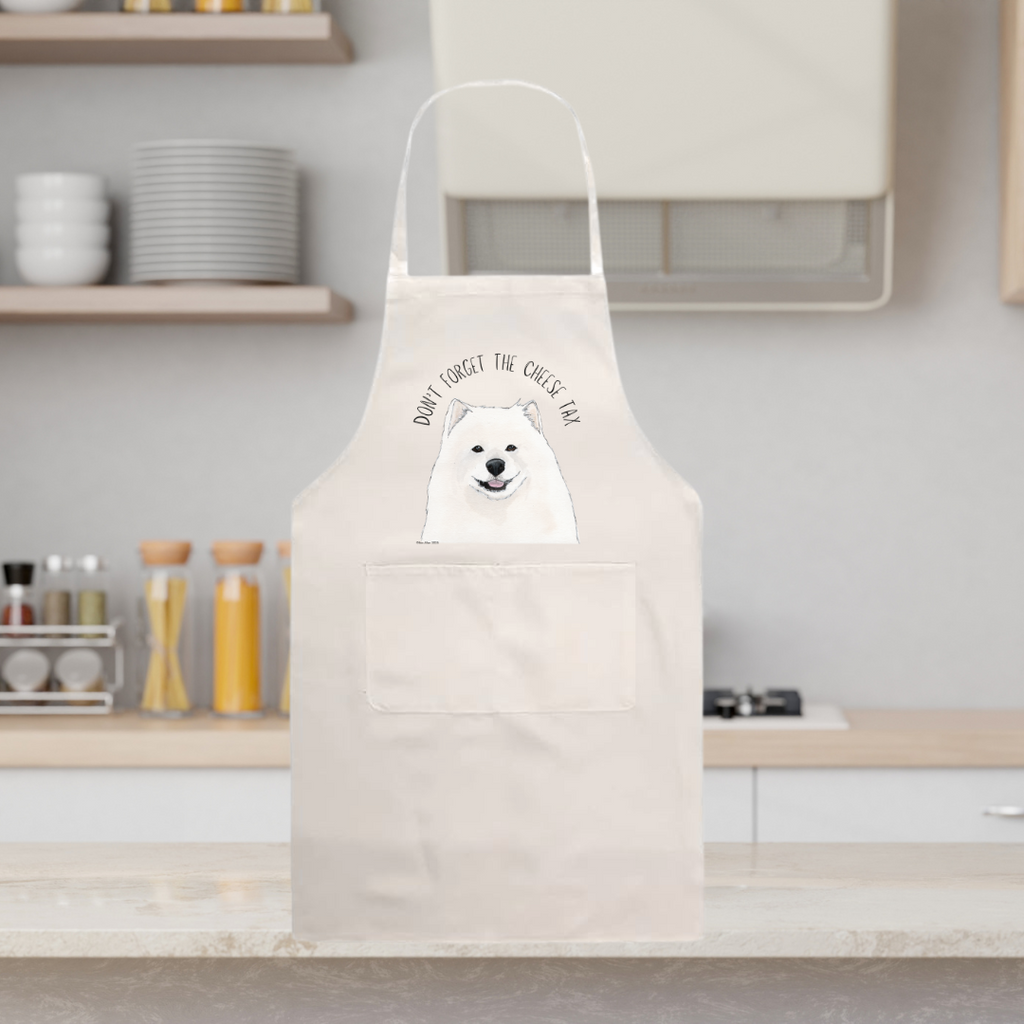 Samoyed Apron: Don't Forget the Cheese Tax