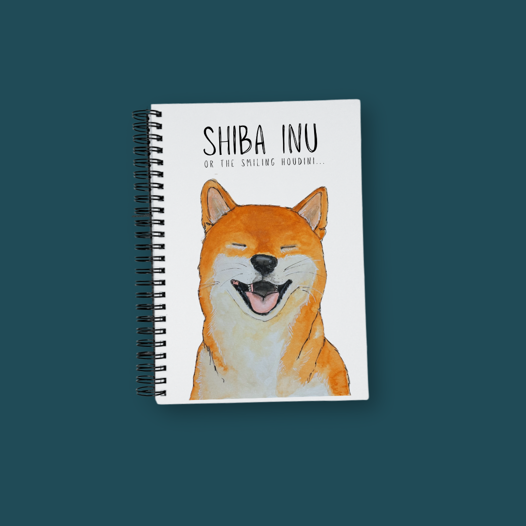 Plotting My Escape Shiba Inu Fabric Notebook