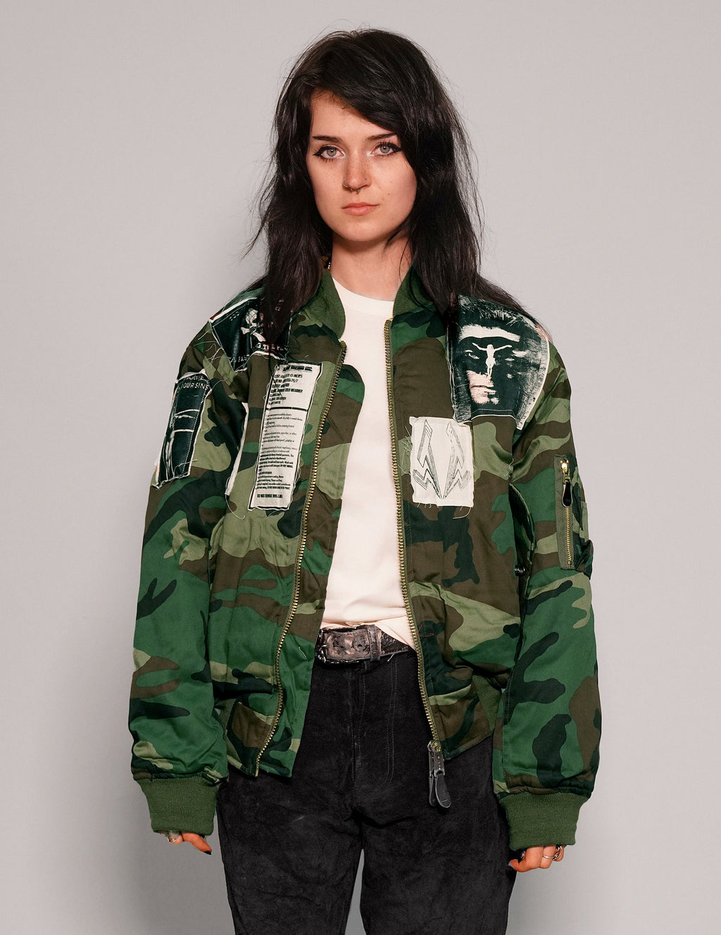 MA1 Camo Bomber Jacket with Patches