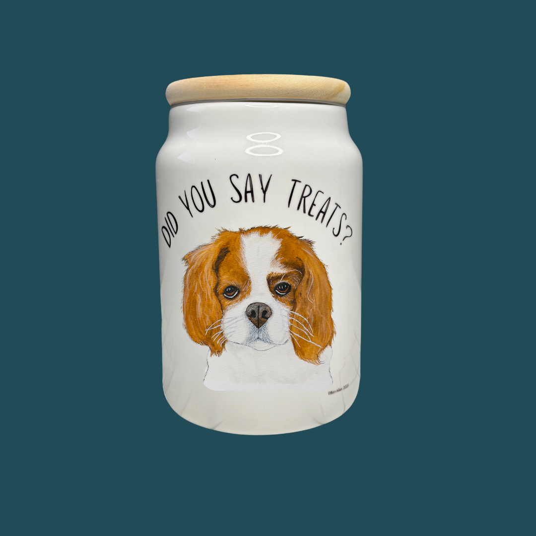 Royal Ceramic Treat Jar for Dogs
