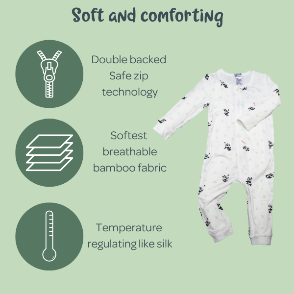 Bamboo Baby Grows with Ping the Panda Print