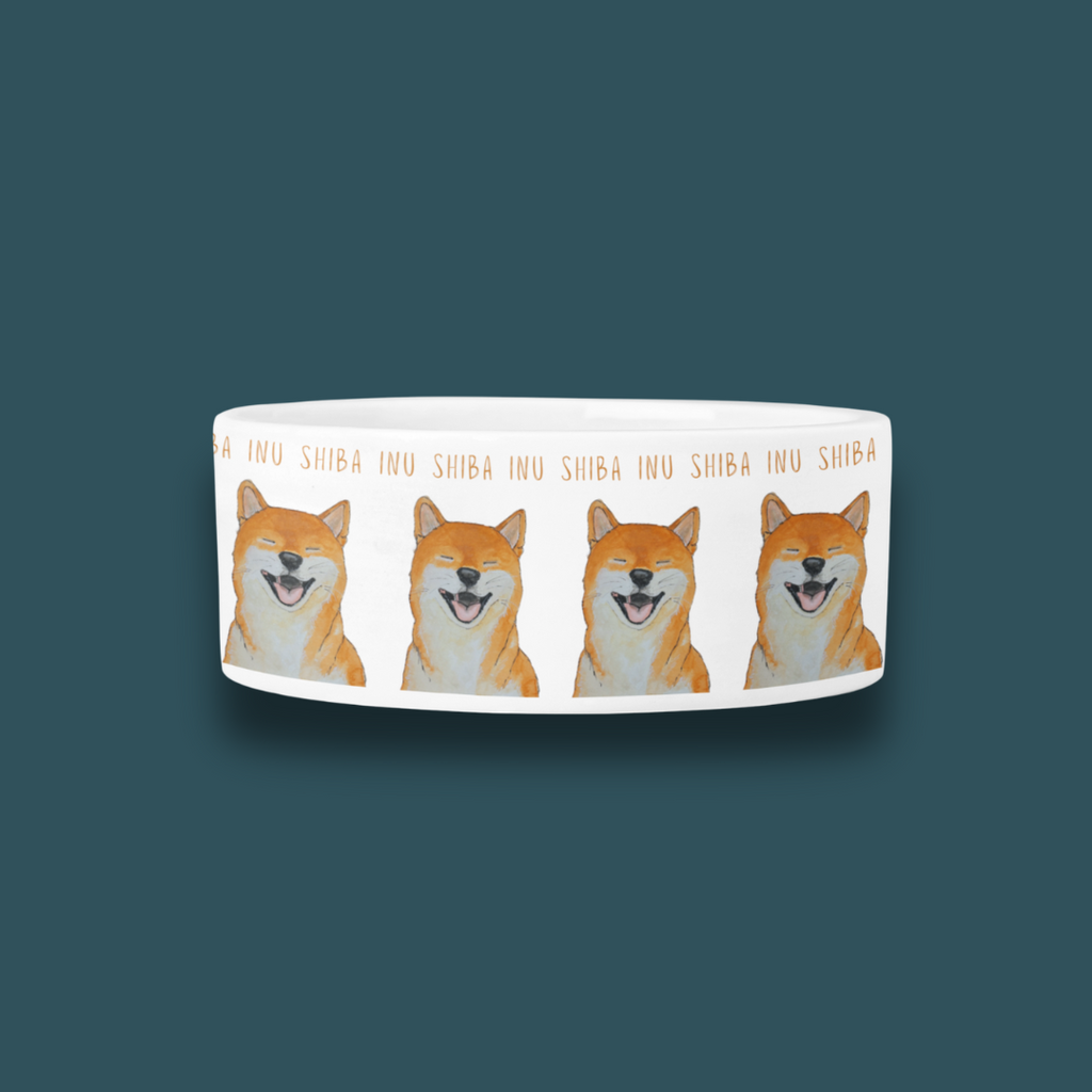 Handcrafted Ceramic Shiba Inu Dog Bowl