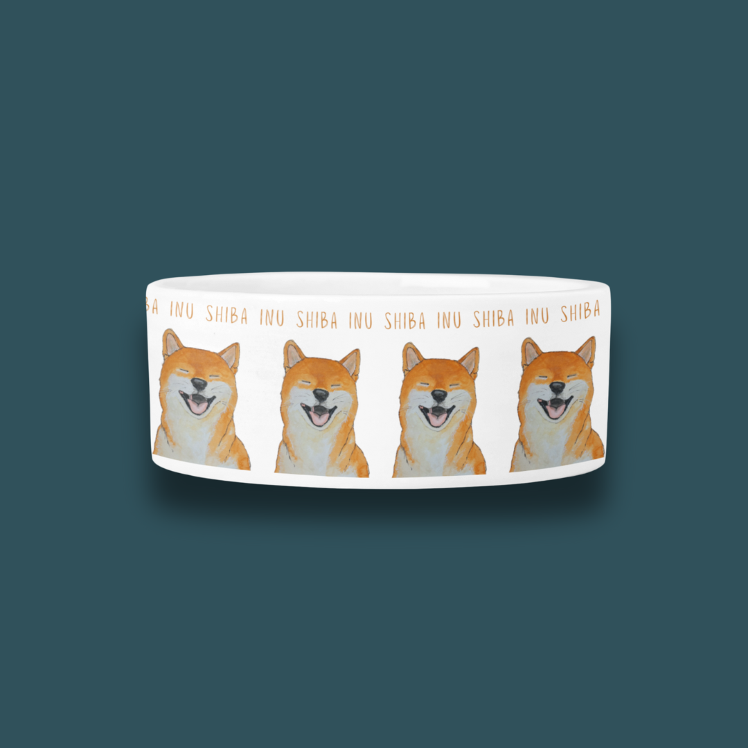 Handcrafted Ceramic Shiba Inu Dog Bowl