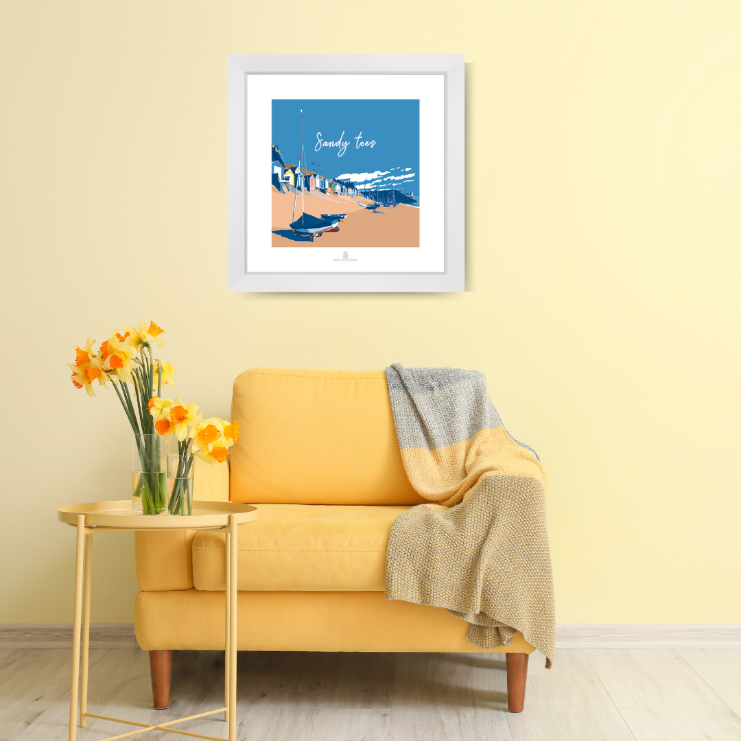 Sandy Toes Beach Quote Art Print 40 x 40 cm