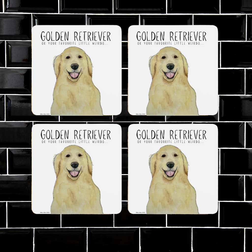 Golden Retriever Coasters Set of 4