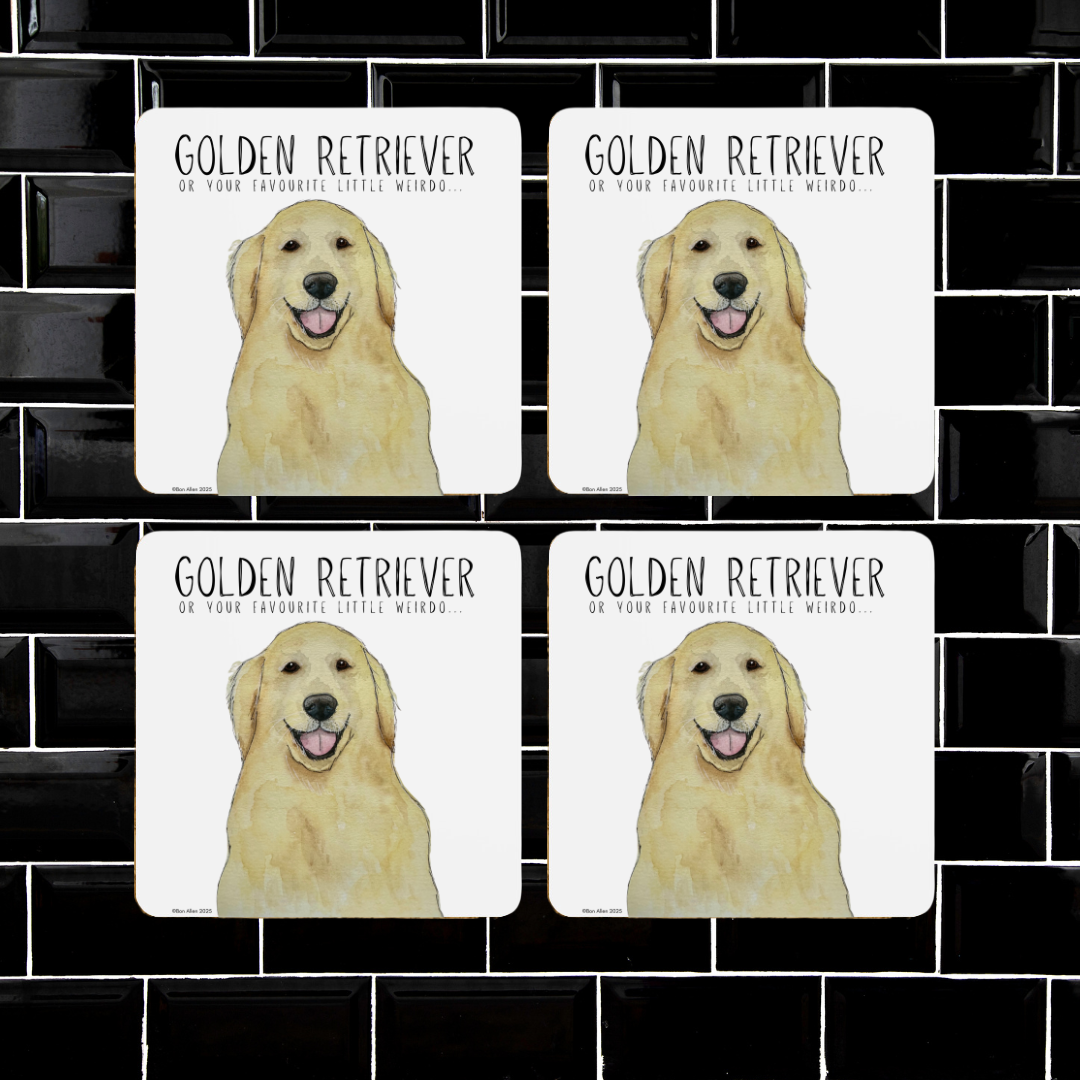 Golden Retriever Coasters Set of 4