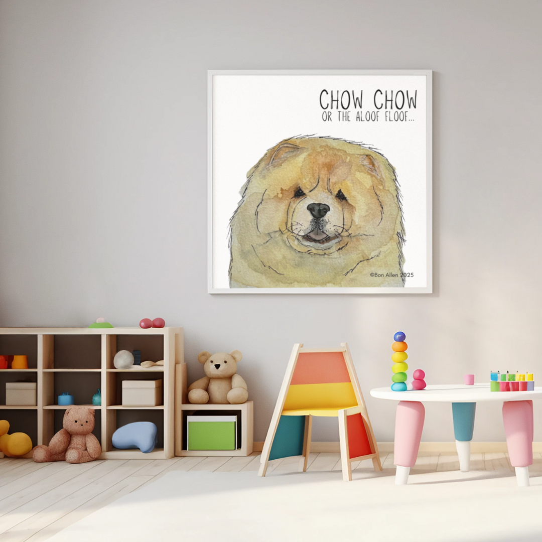 Chow Chow Fine Art Giclée Print 12 inch Square