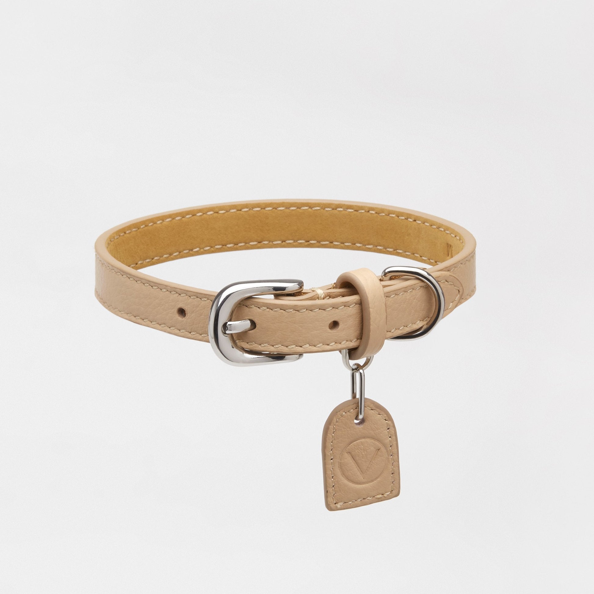 Leather Collar with Gold and Silver Hardware