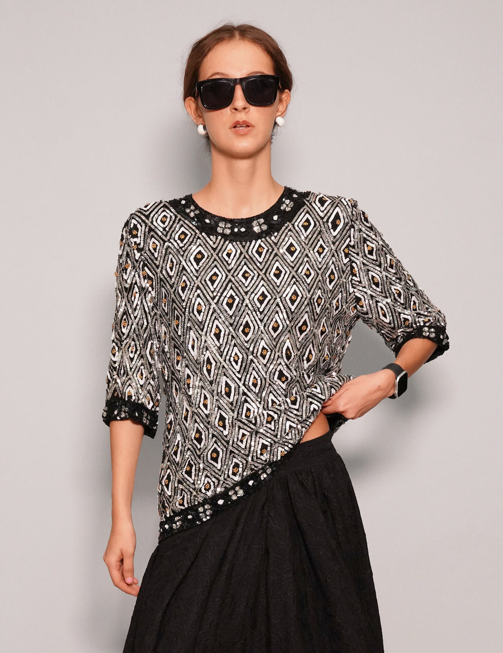 Vintage Sequinned Top