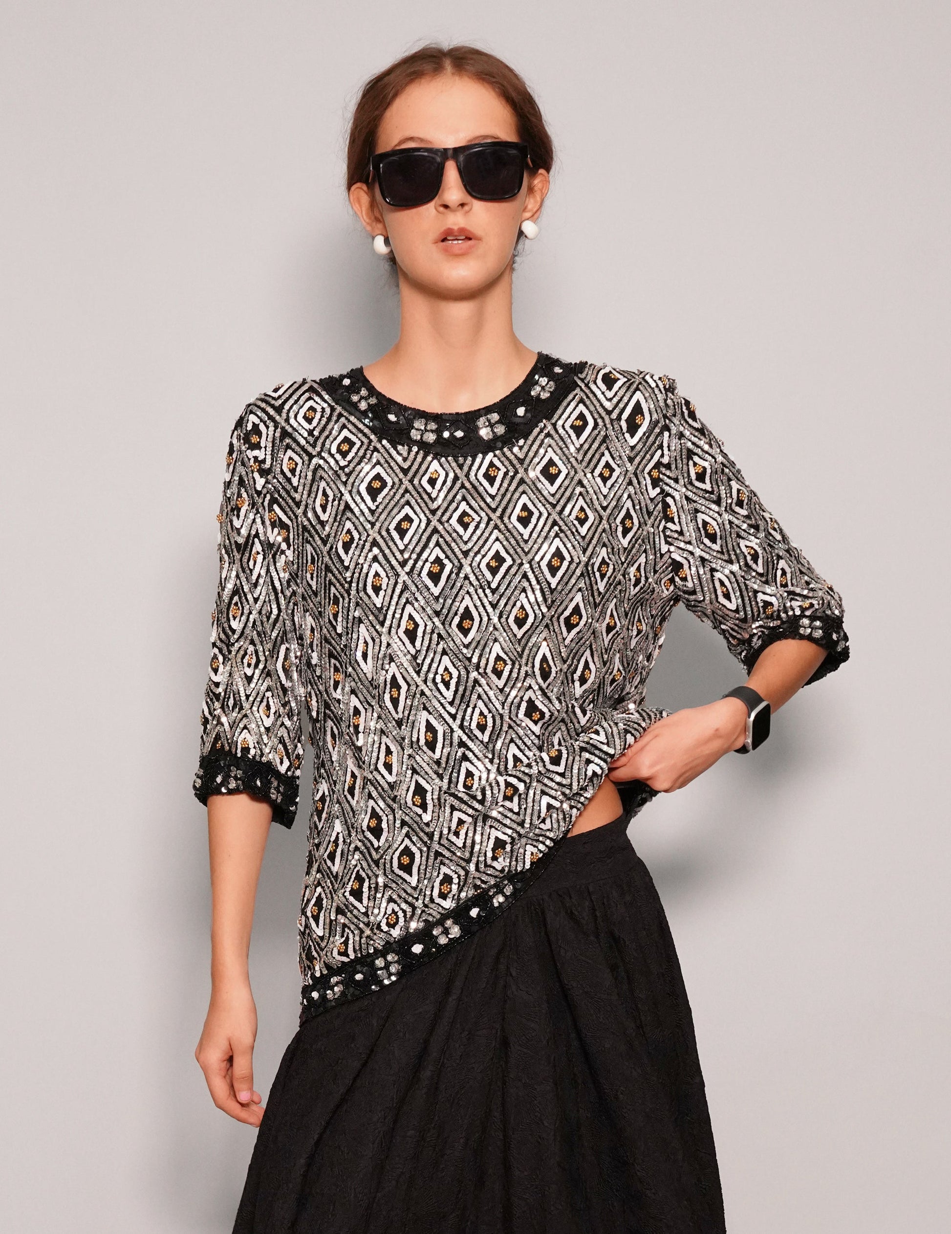 Vintage Sequinned Top