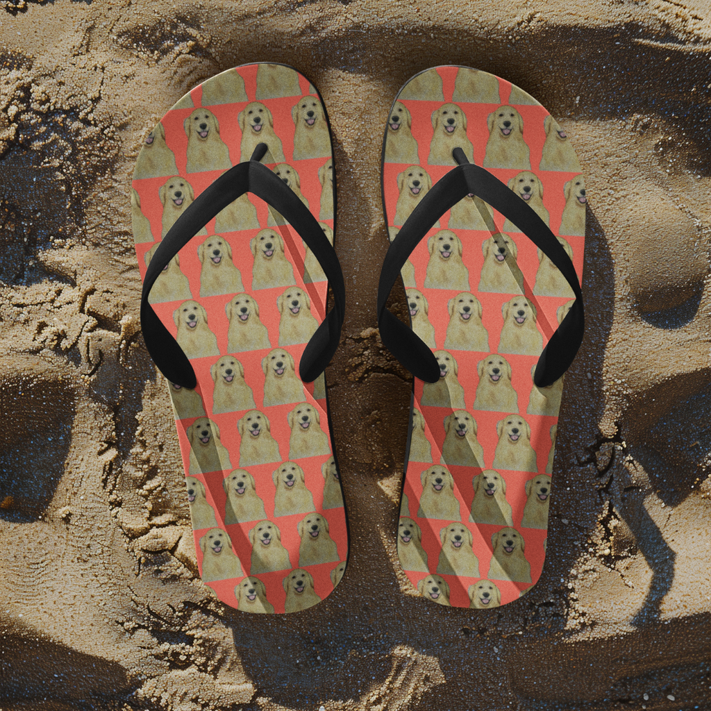Golden Retriever Flip Flops for Dog Lovers