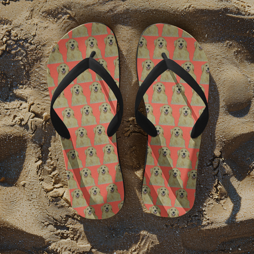 Golden Retriever Flip Flops for Dog Lovers