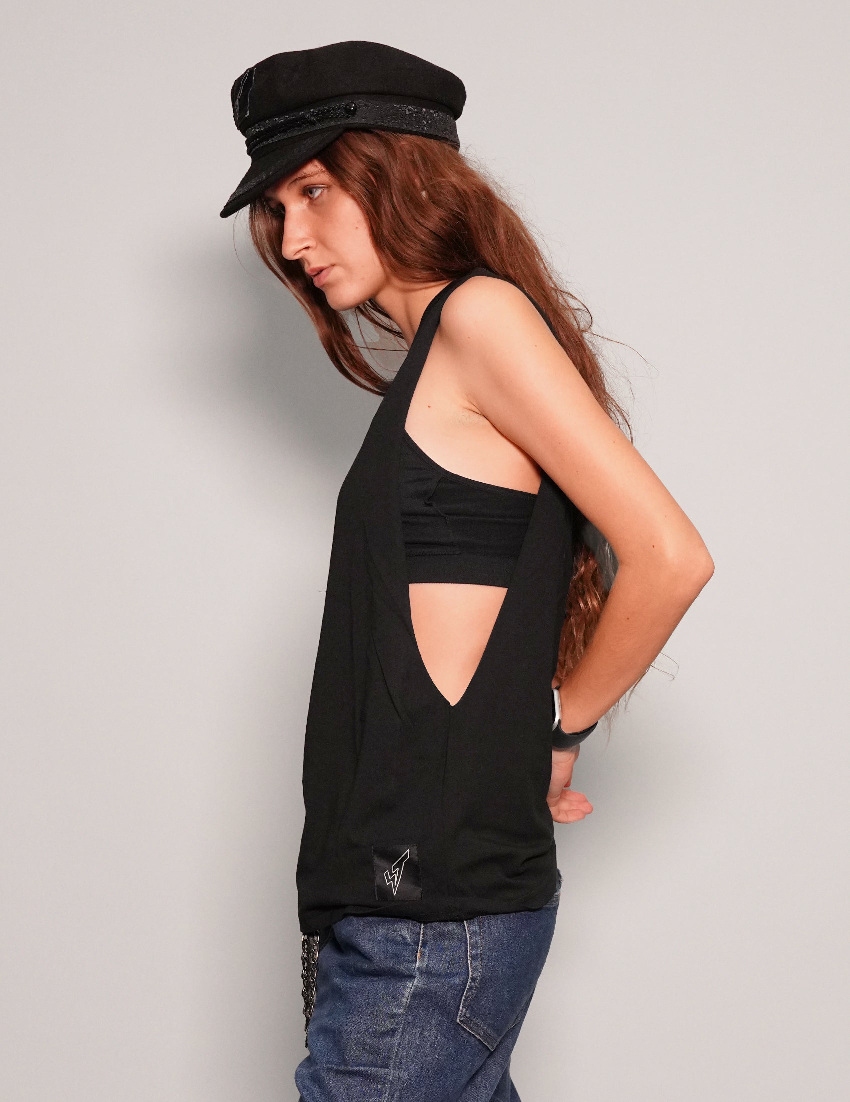 We're Into Chaos Vest in Black