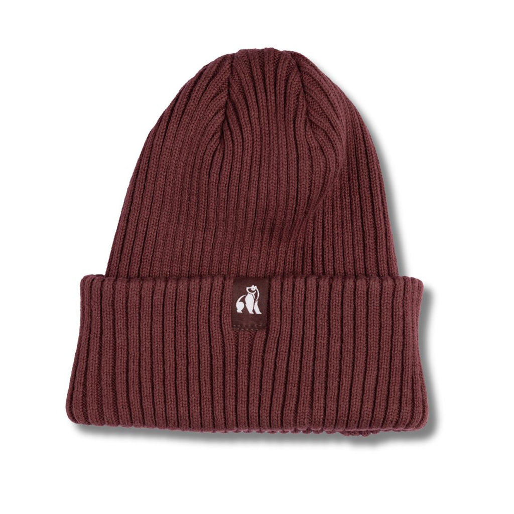 Organic Cotton Beanie in Burgundy