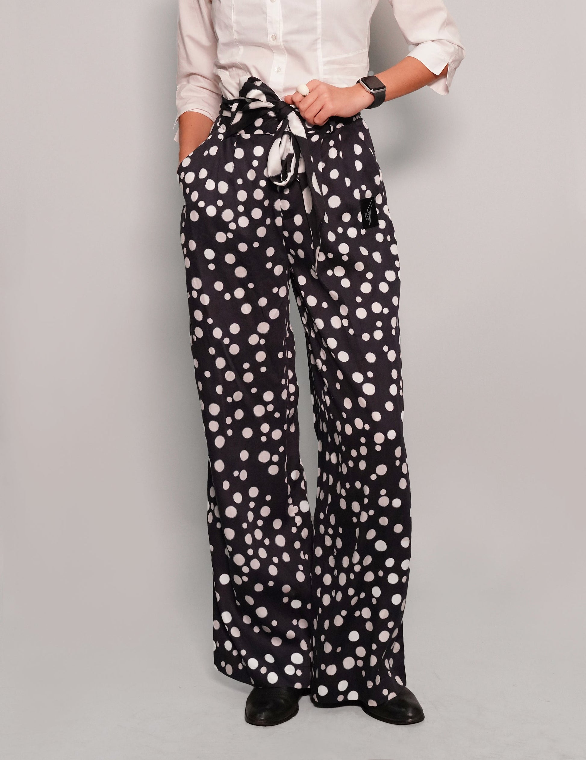 Polka Dot Trousers in Tencel