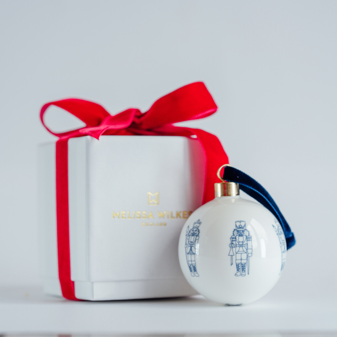 Nutcracker Christmas Bauble in Fine Bone China