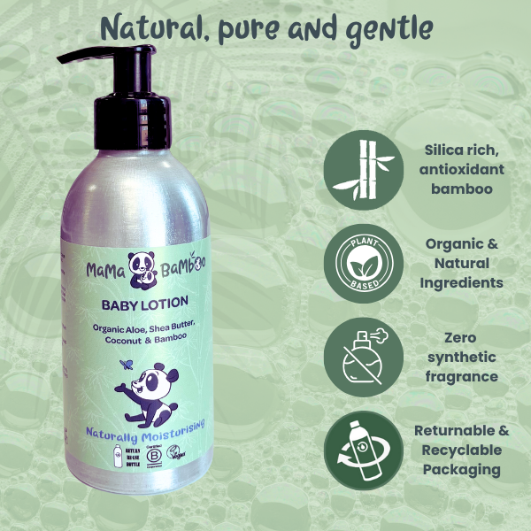 Organic Baby Lotion with Bamboo and Aloe Vera
