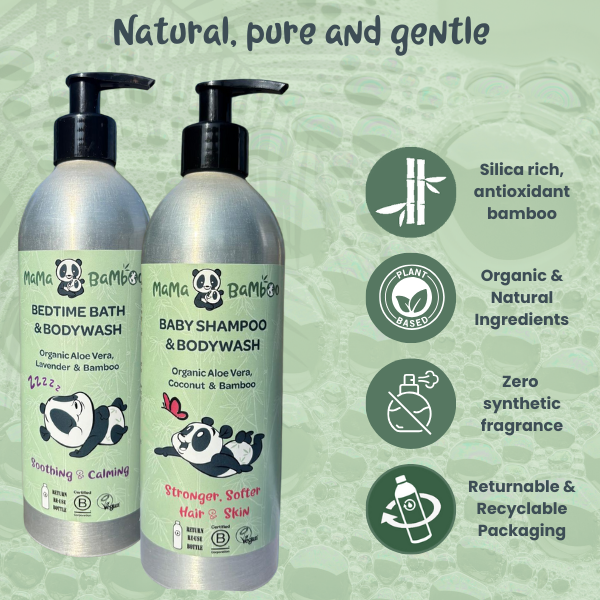 Organic Baby Shampoo with Bamboo and Aloe Vera