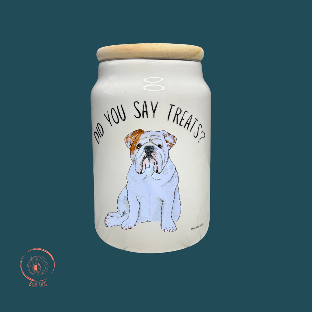 Ceramic Treat Vault with Wooden Lid