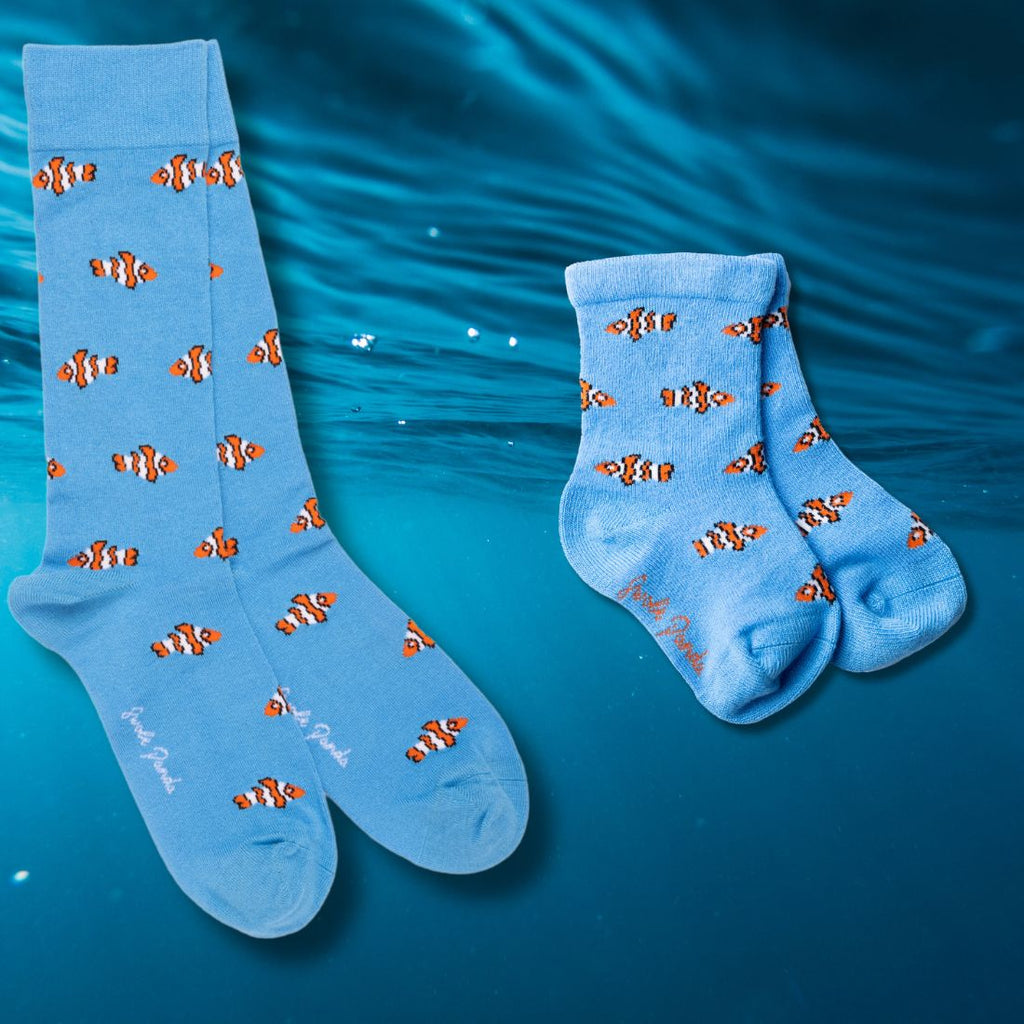 Clown Fish Matching Bamboo Socks for Adults and Children