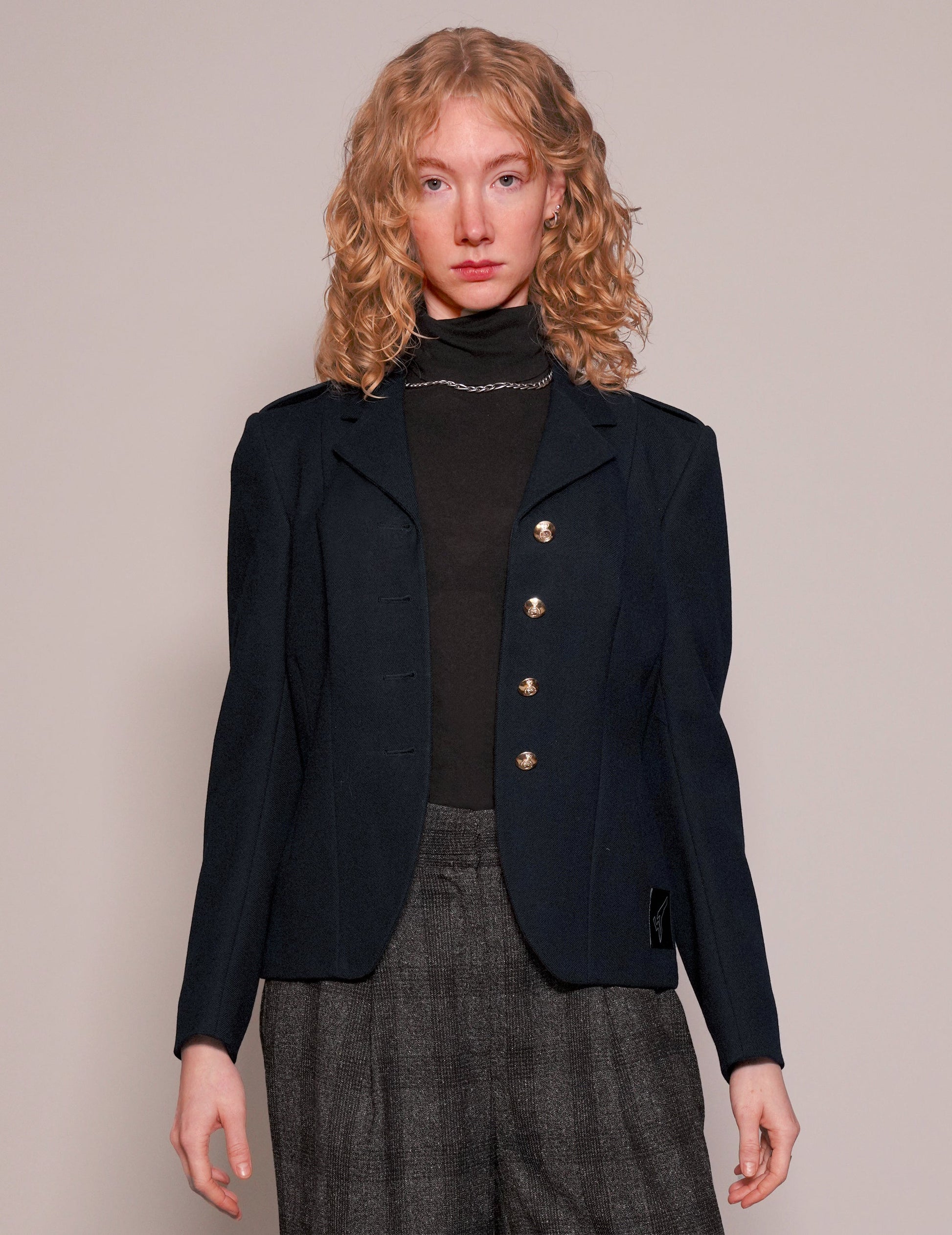 Vintage Naval Uniform Blazer in Navy