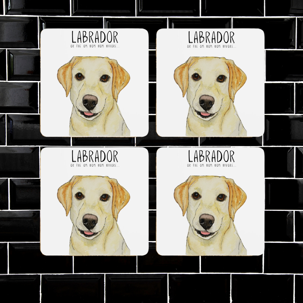 Labrador Coaster Set Om Nom Nomnivore Edition