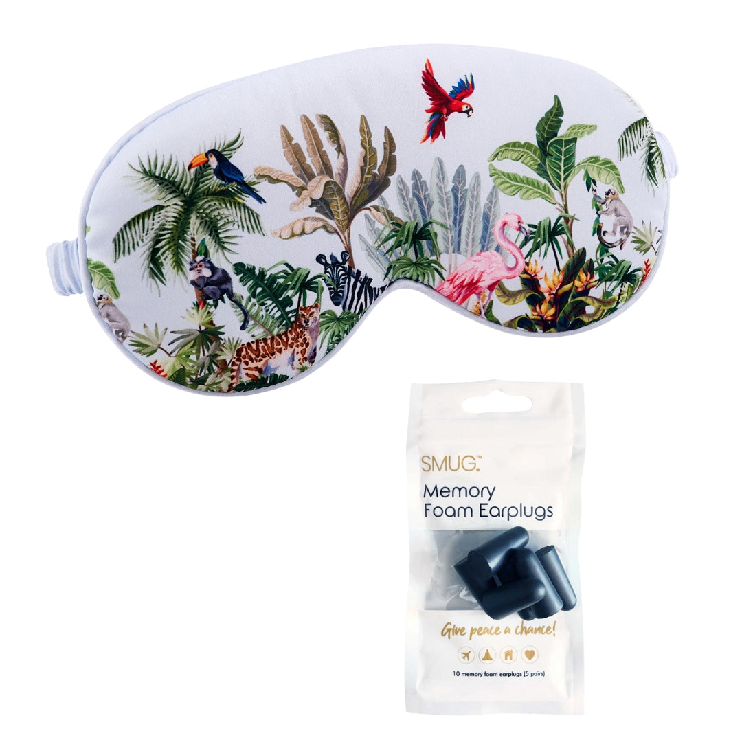 Jungle Print Satin Sleep Mask