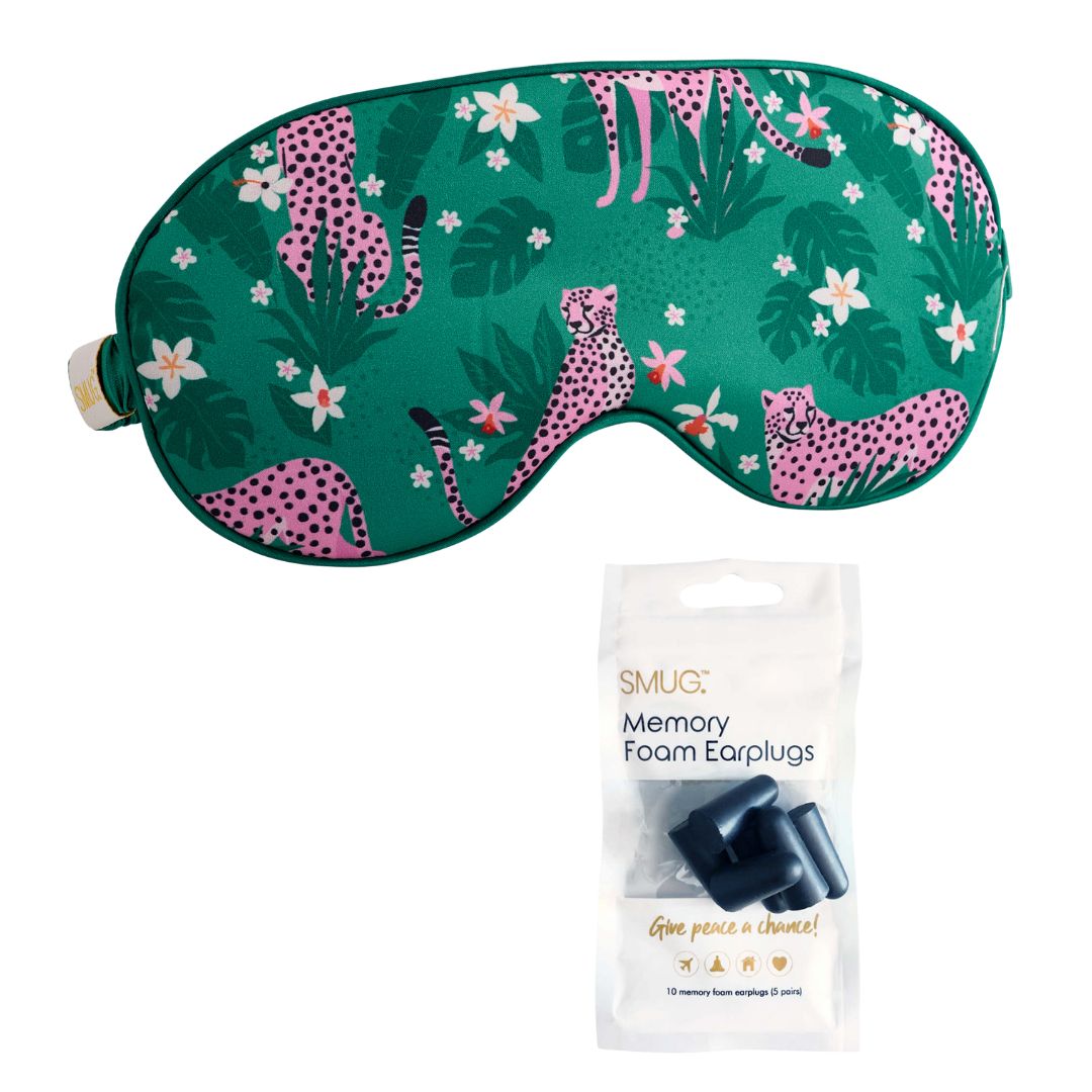 Satin Sleep Mask in Cheetah Print