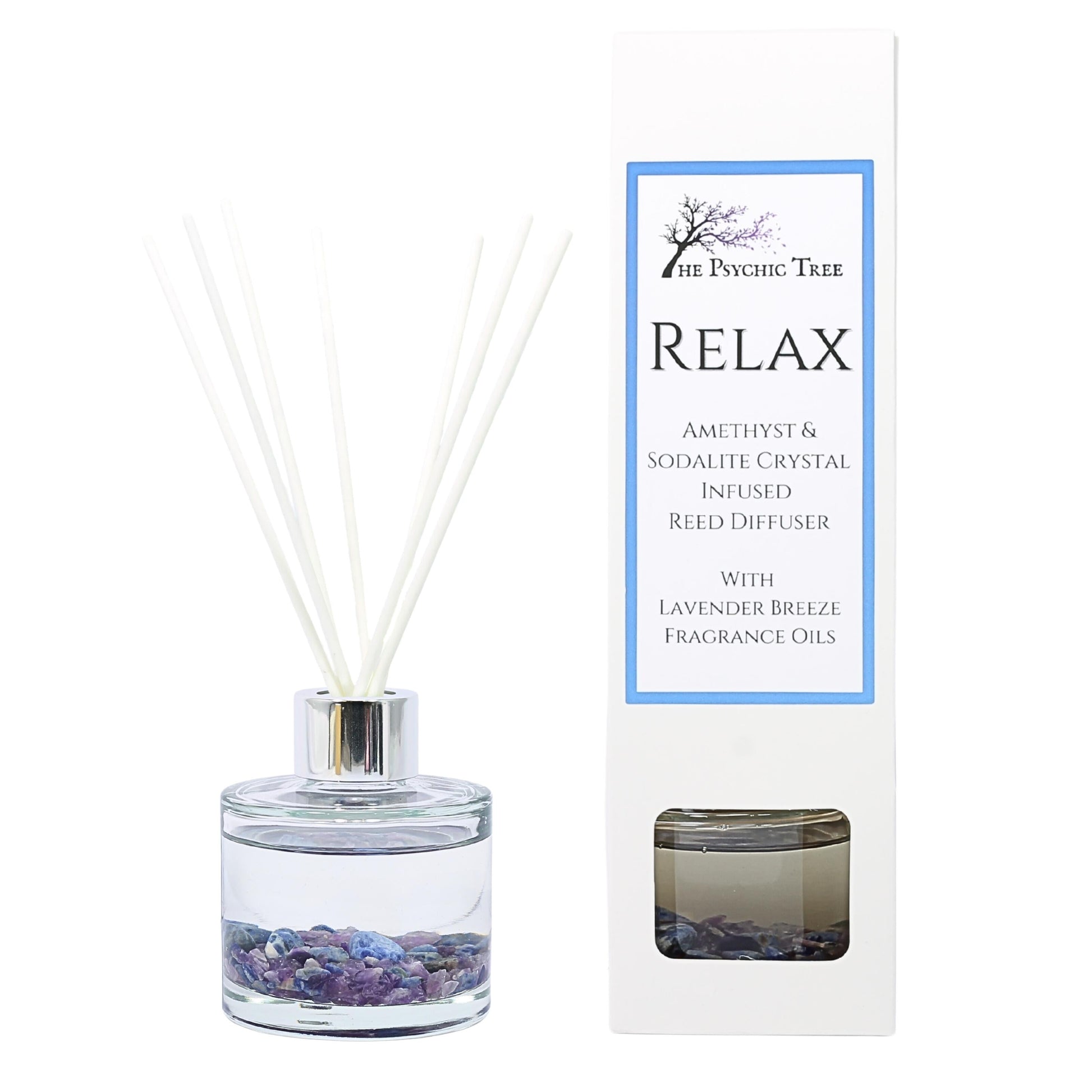 Relax Crystal Infused Reed Diffuser with Lavender Breeze
