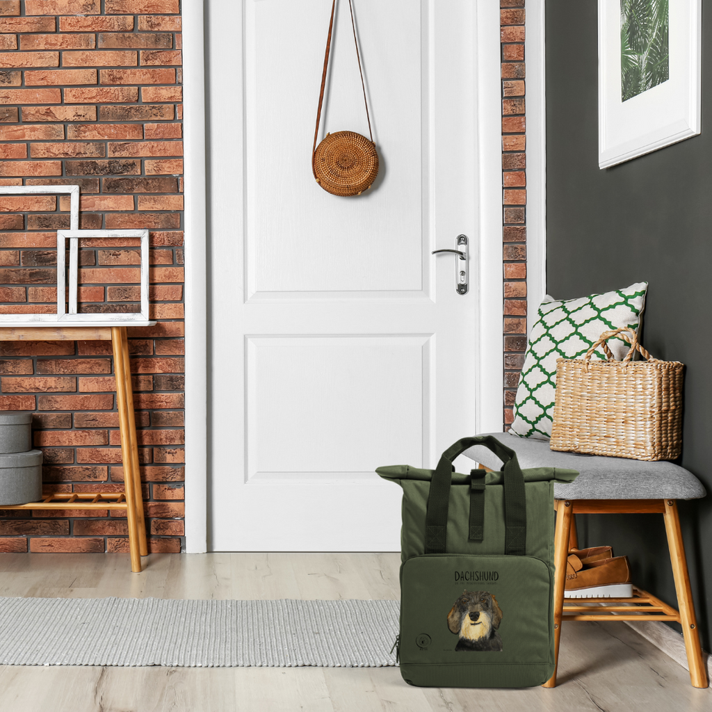 Wire Haired Dachshund Roll Top Backpack