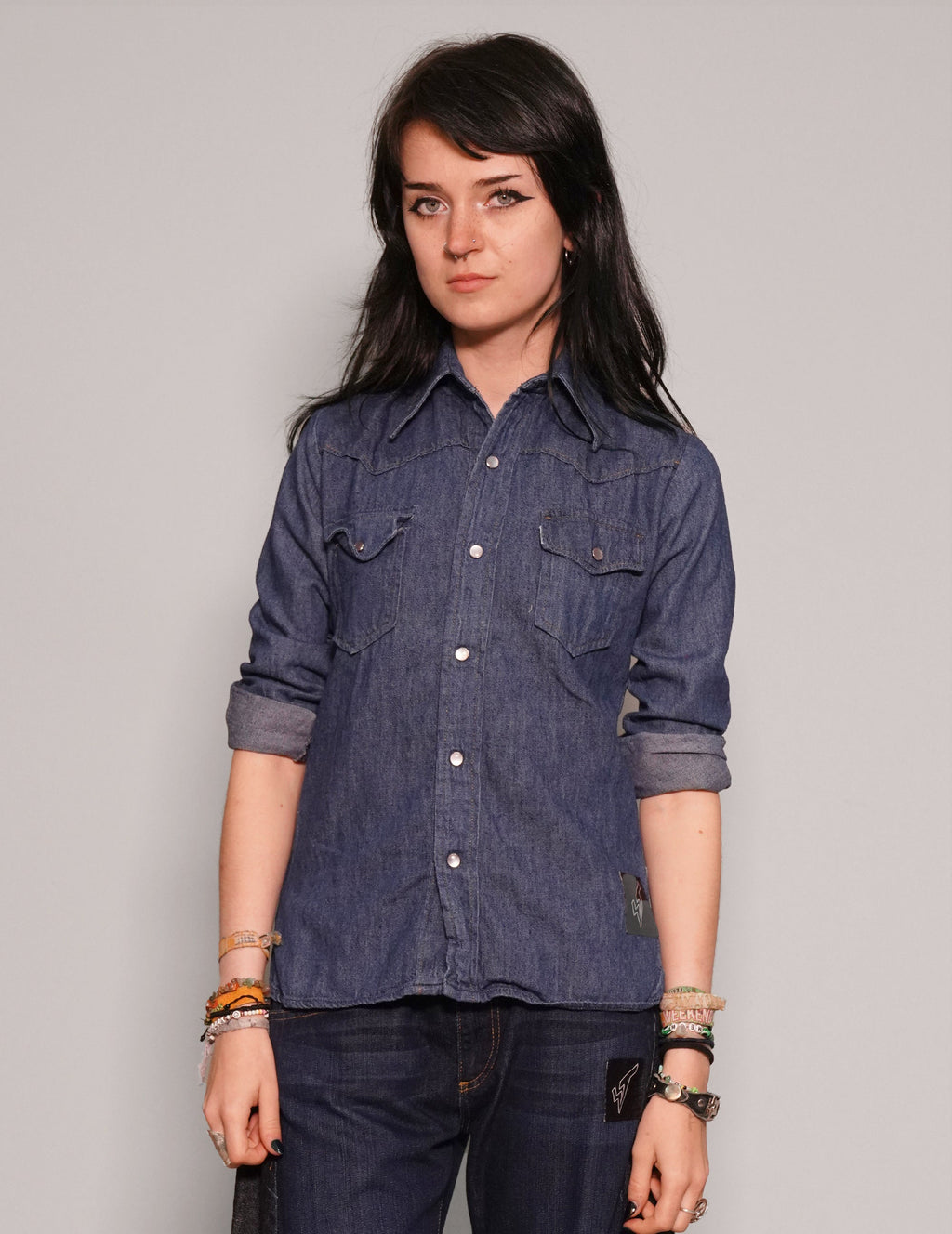Party Back Shirt Slim Fit Gold Star Sequin