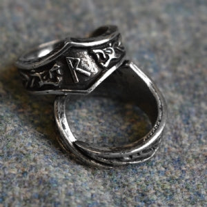 Raido Letter R Rune Ring - Adjustable